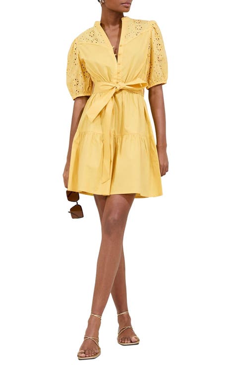 Broderie Belted Minidress