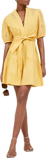 Broderie Belted Minidress