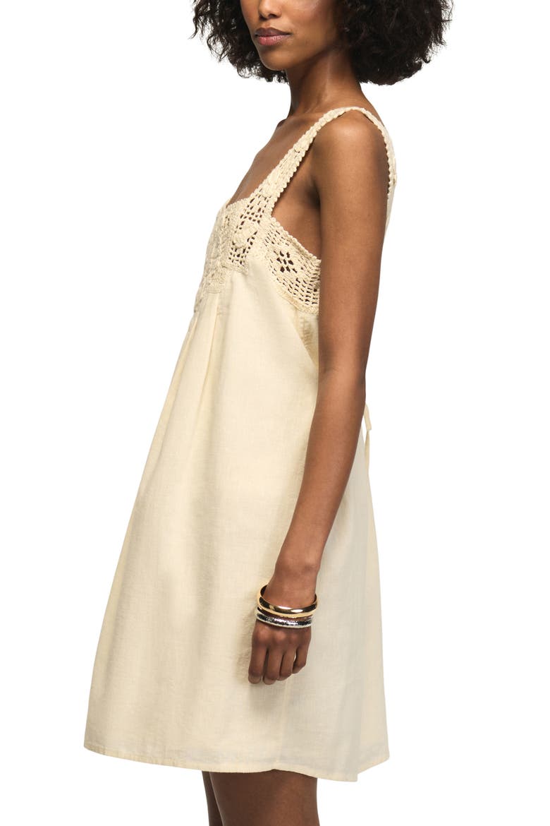 Crochet Shift Minidress, Alternate, color, CREAM