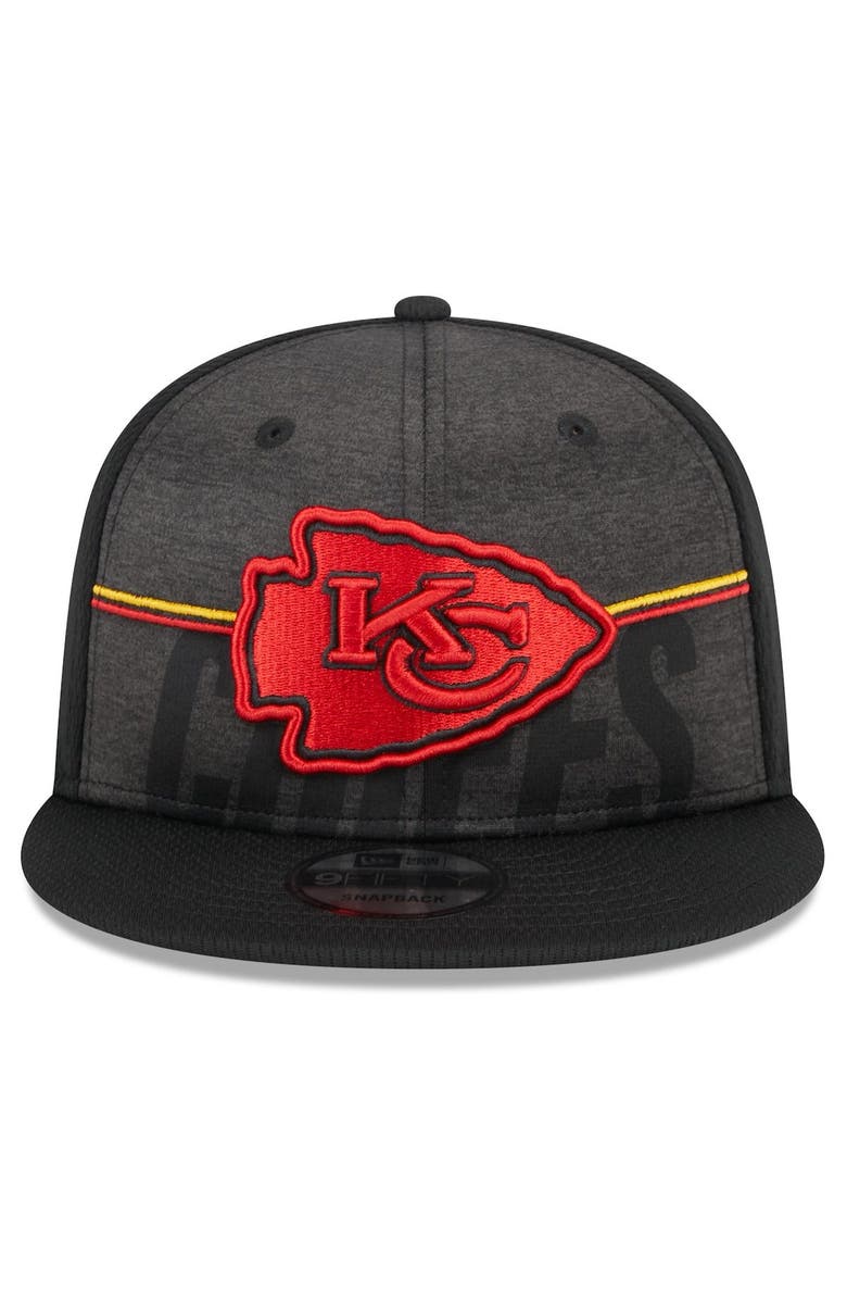 New Era Men's New Era Black Kansas City Chiefs 2023 NFL Training Camp Team Colorway 9FIFTY Snapback Hat, Alternate, color,