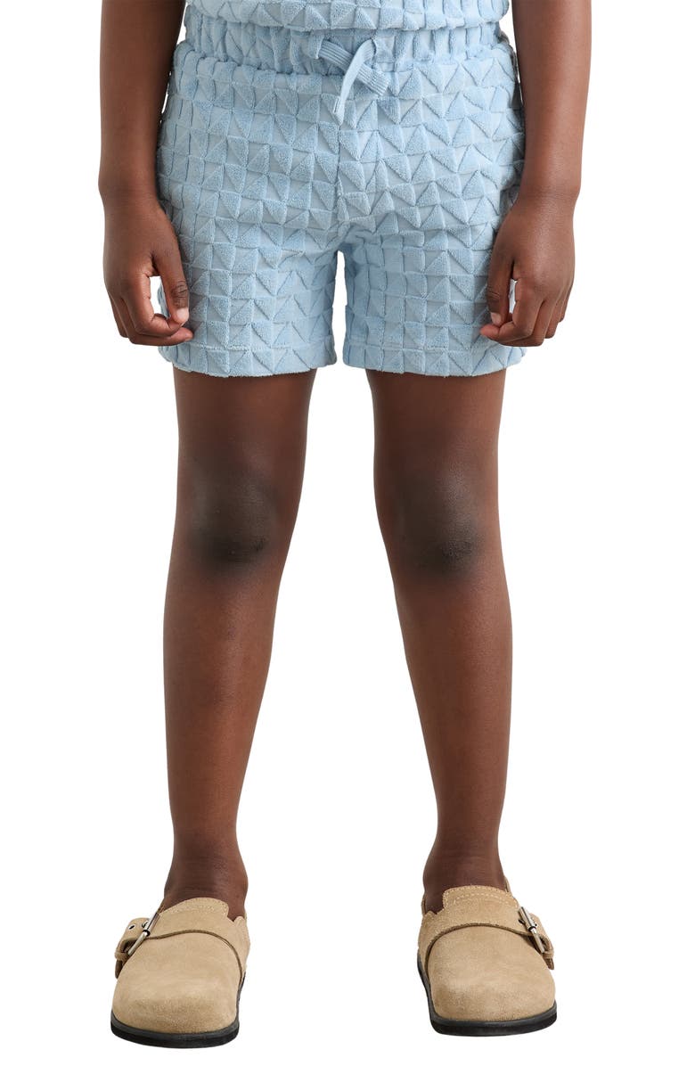 Reiss Kids' Piro Terry Cloth Shorts, Alternate, color, Soft Blue