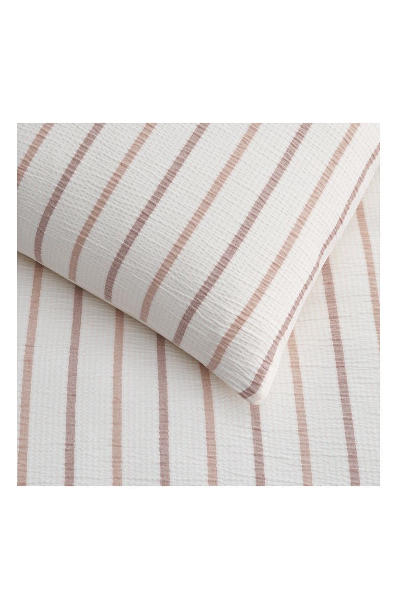 UGG<sup>®</sup> Alamitos Stripe Comforter & Shams Set, Alternate, color, White/ Himalayan Salt
