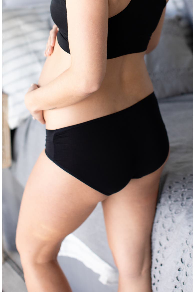 Assorted 5-Pack Under the Bump Full Coverage Maternity Briefs, Alternate, color, BEIGE/BLACK