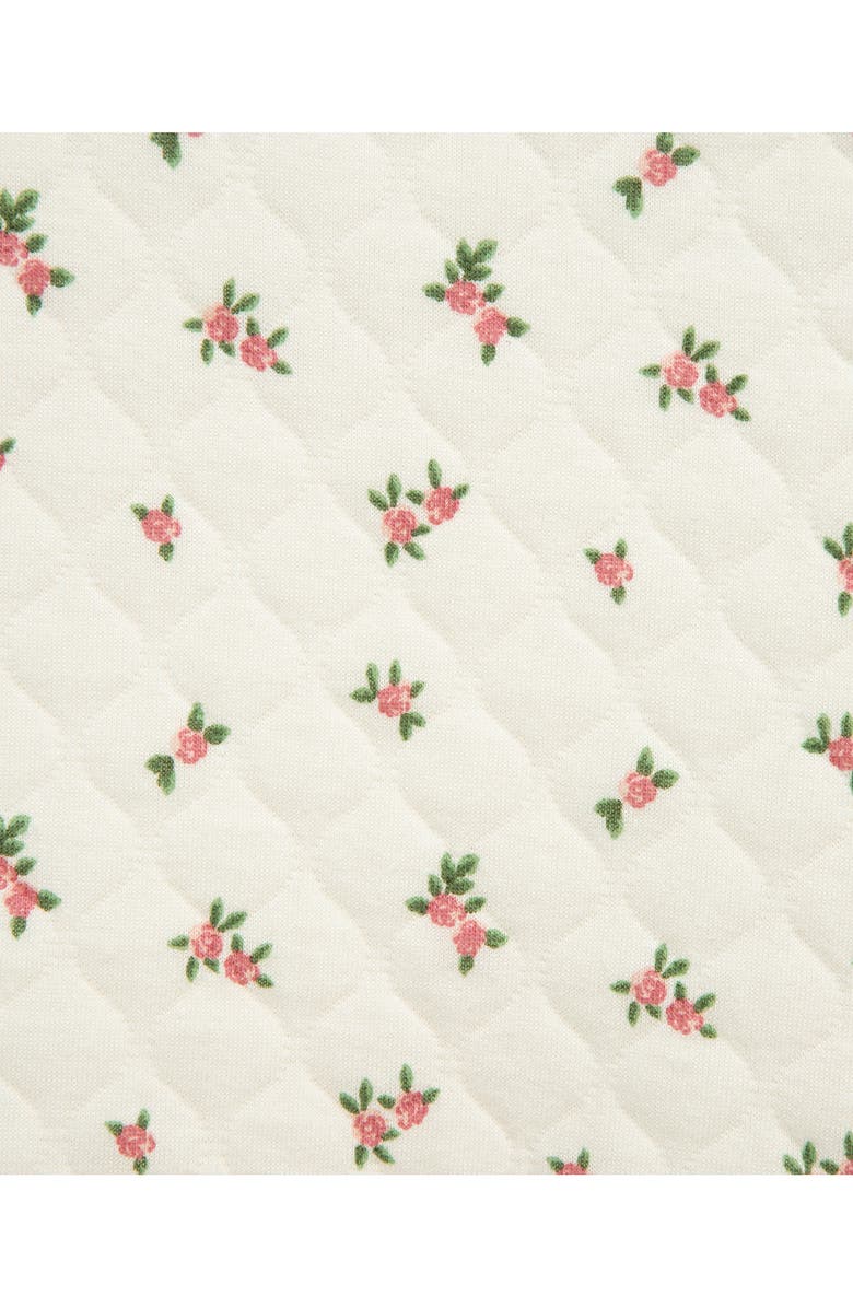 Little Me Rose Collared Sweatshirt & Leggings Set, Alternate, color, Blue/ White