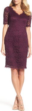 Adrianna Papell Rose Lace Sheath Dress