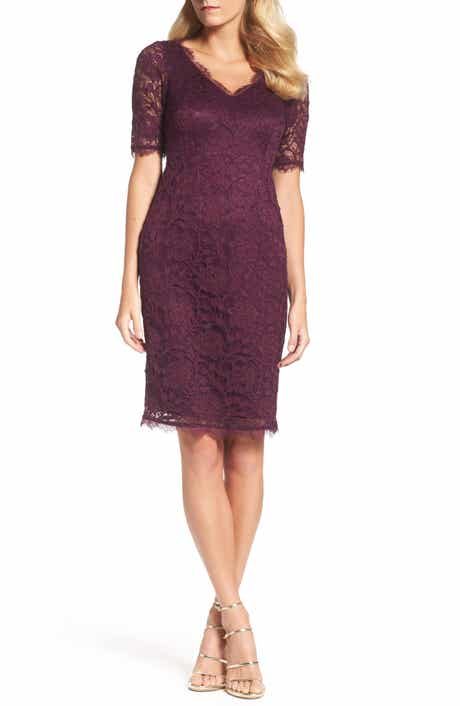 Adrianna Papell Rose Lace Sheath Dress