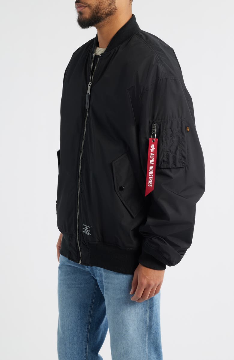 Alpha Industries L-2B Oversize Flight Jacket, Alternate, color, Black