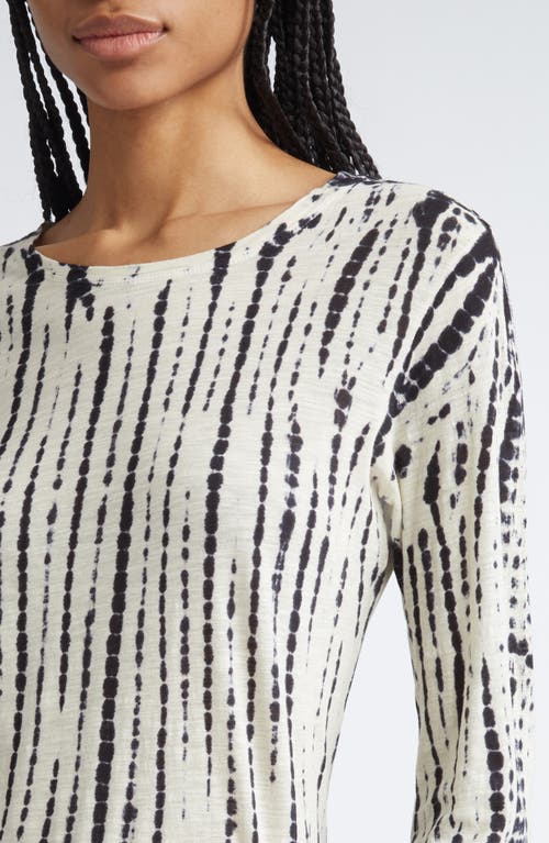 PROENZA SCHOULER PROENZA SCHOULER MIA TIE DYE LONG SLEEVE COTTON TISSUE T-SHIRT