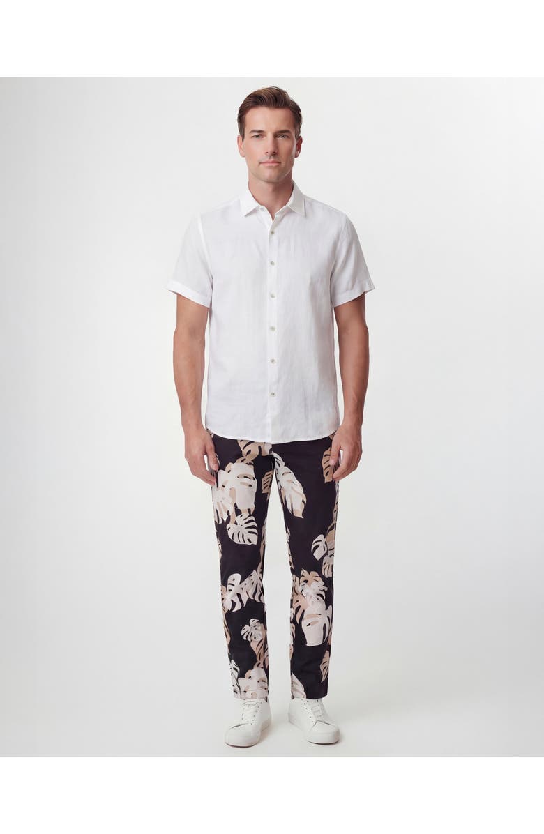 Lords of Harlech Monstera Floral Mens Tailored Pant, Main, color, Monstera Floral Smoke