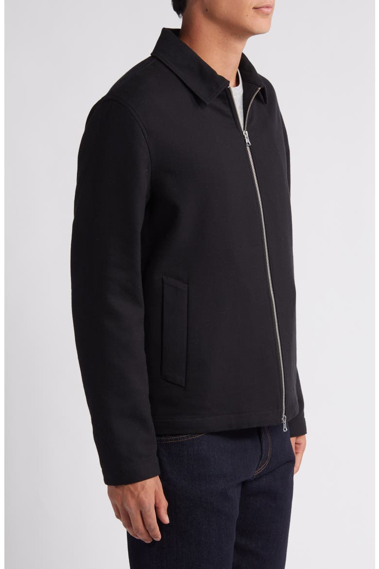 Zip-Up Jacket, Alternate, color, BLACK/ HEATHER CHARCOAL