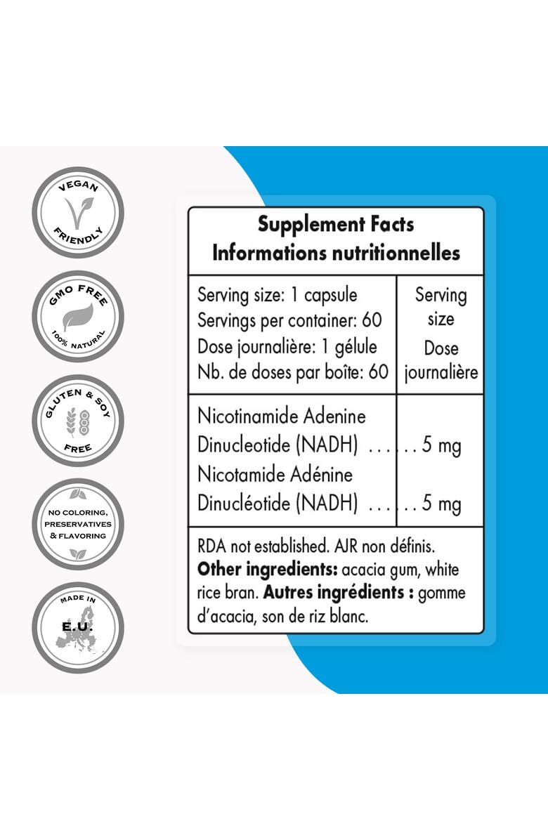 SuperSmart NADH 5mg per Day, Alternate, color, NO COLOR