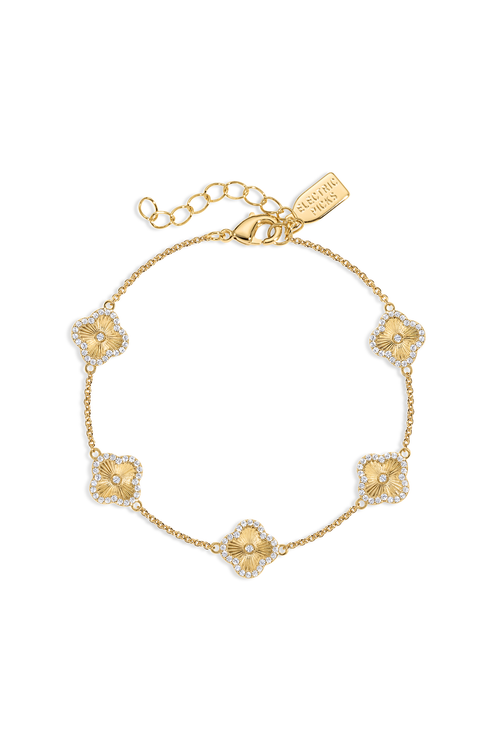 Electric Picks Mini Icon Clover Bracelet in Gold at Nordstrom