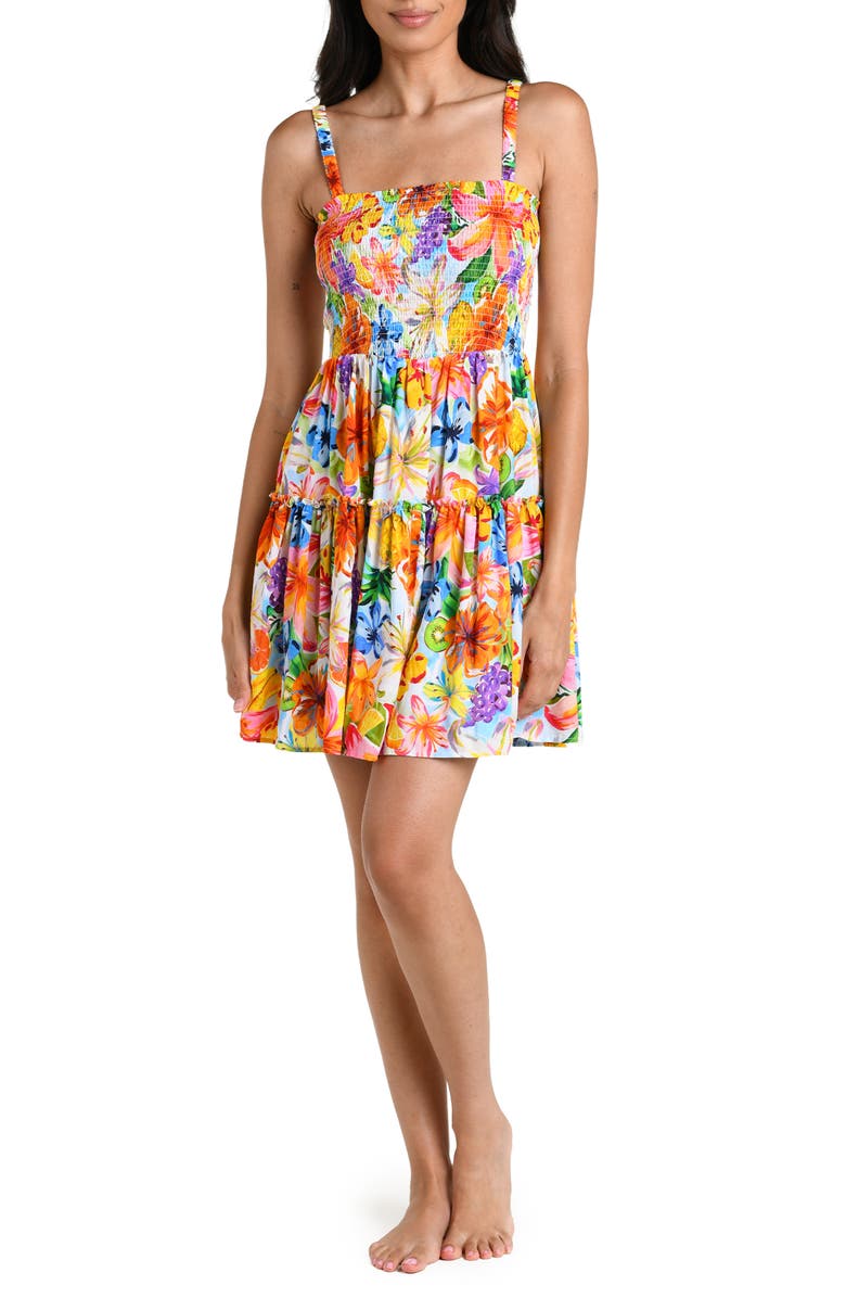La Blanca Flora de Fruta Cover-Up Minidress, Main, color,