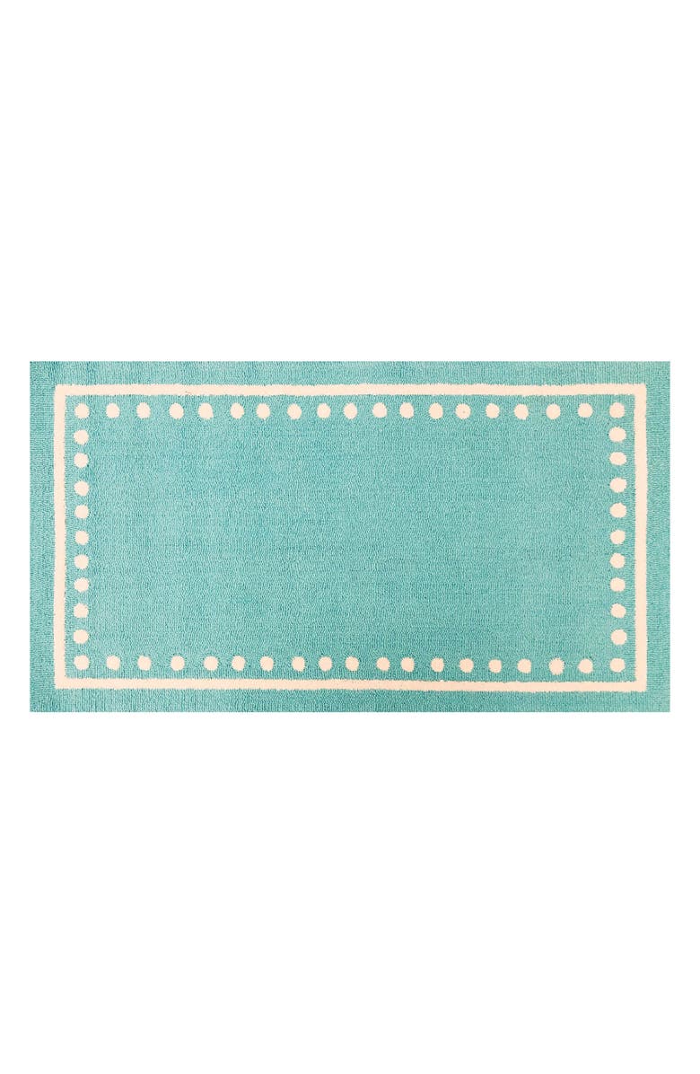 R16 HOME Dottie Holiday Indoor/Outdoor Doormat, Main, color, Aqua/ White