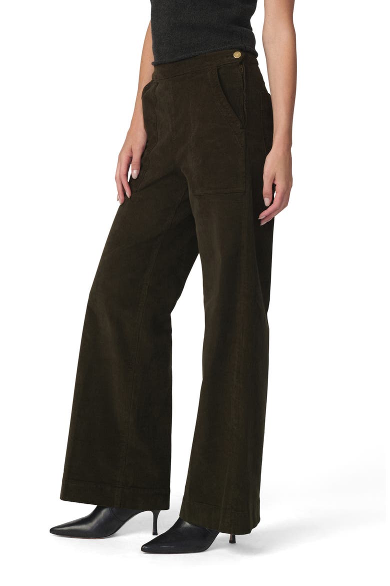 The Corduroy Side Zip Wide Leg Pants, Alternate, color, OLIVE