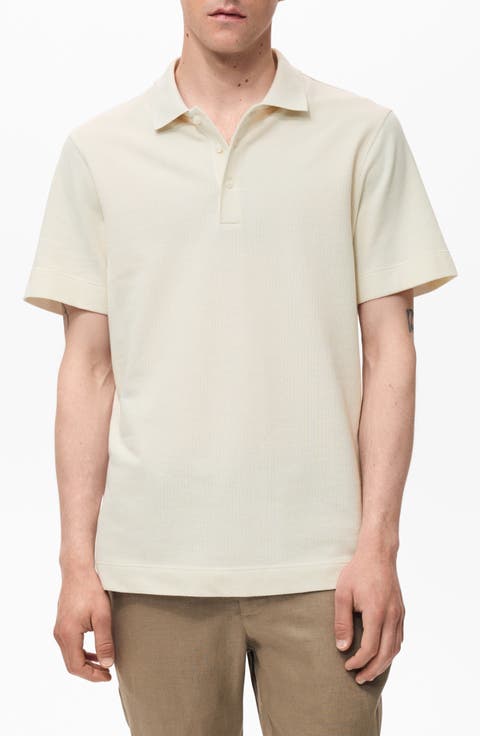 Fine Rib-Knit Polo