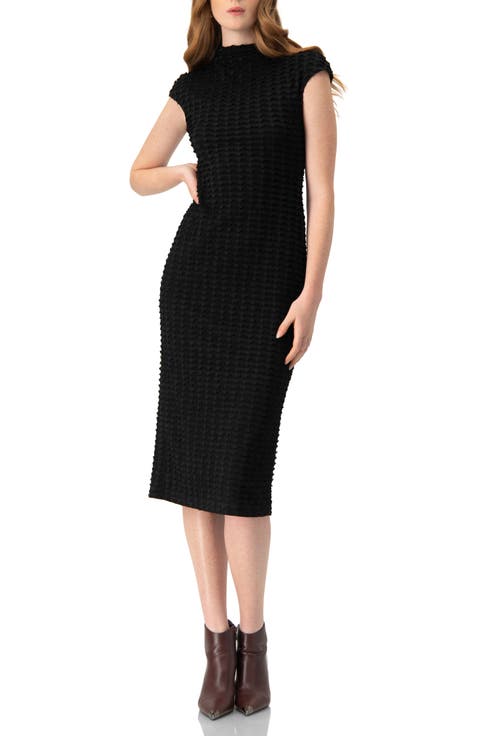 Sleeveless Black Midi Dress