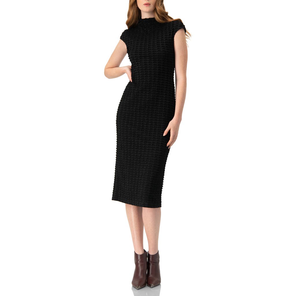 Ivonne Sleeveless Black Midi Dress