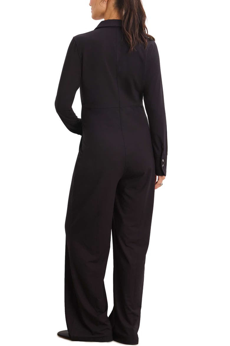 The Bodyflex Bombshell Nursing Jumpsuit, Alternate, color, Black