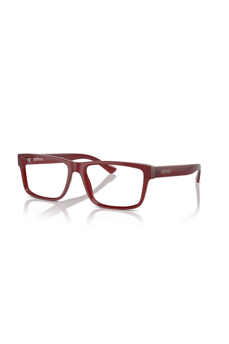 57mm Rectangle optical glasses, Main, color, Red