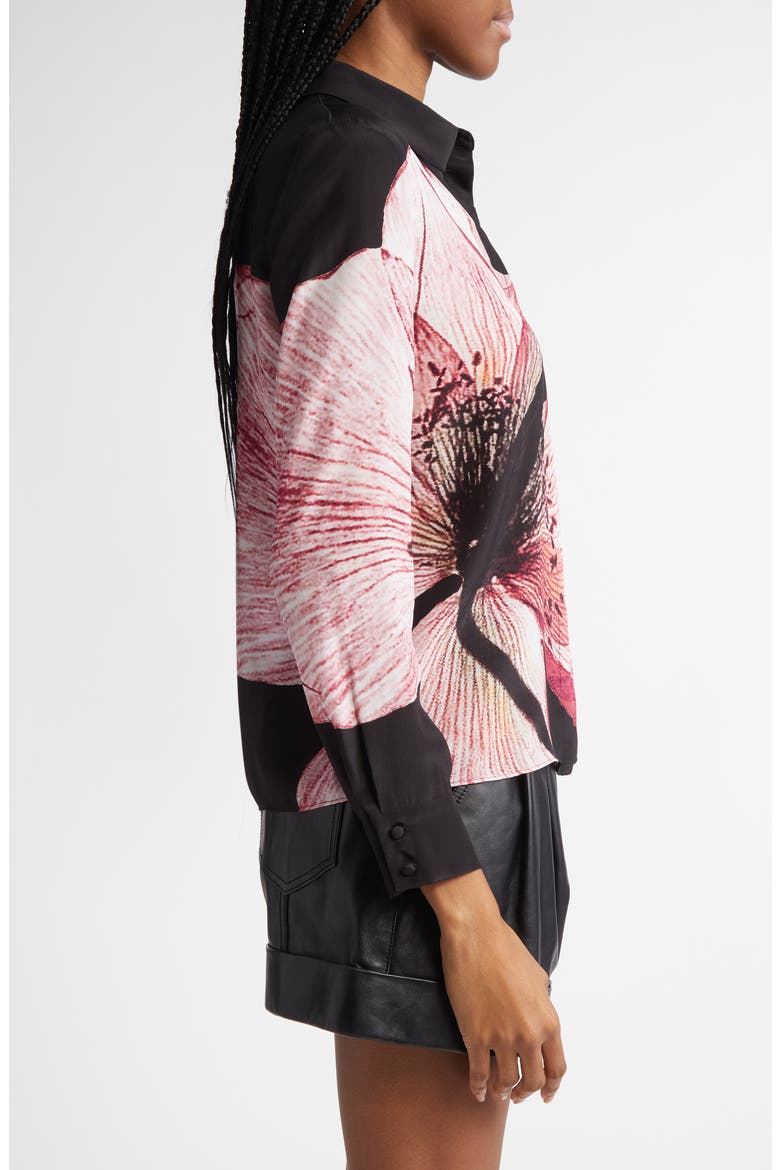 Willa Floral Silk Button-Up Shirt, Alternate, color, LUNA FLORAL