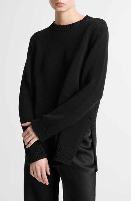 Cotton Blend Tunic Sweater