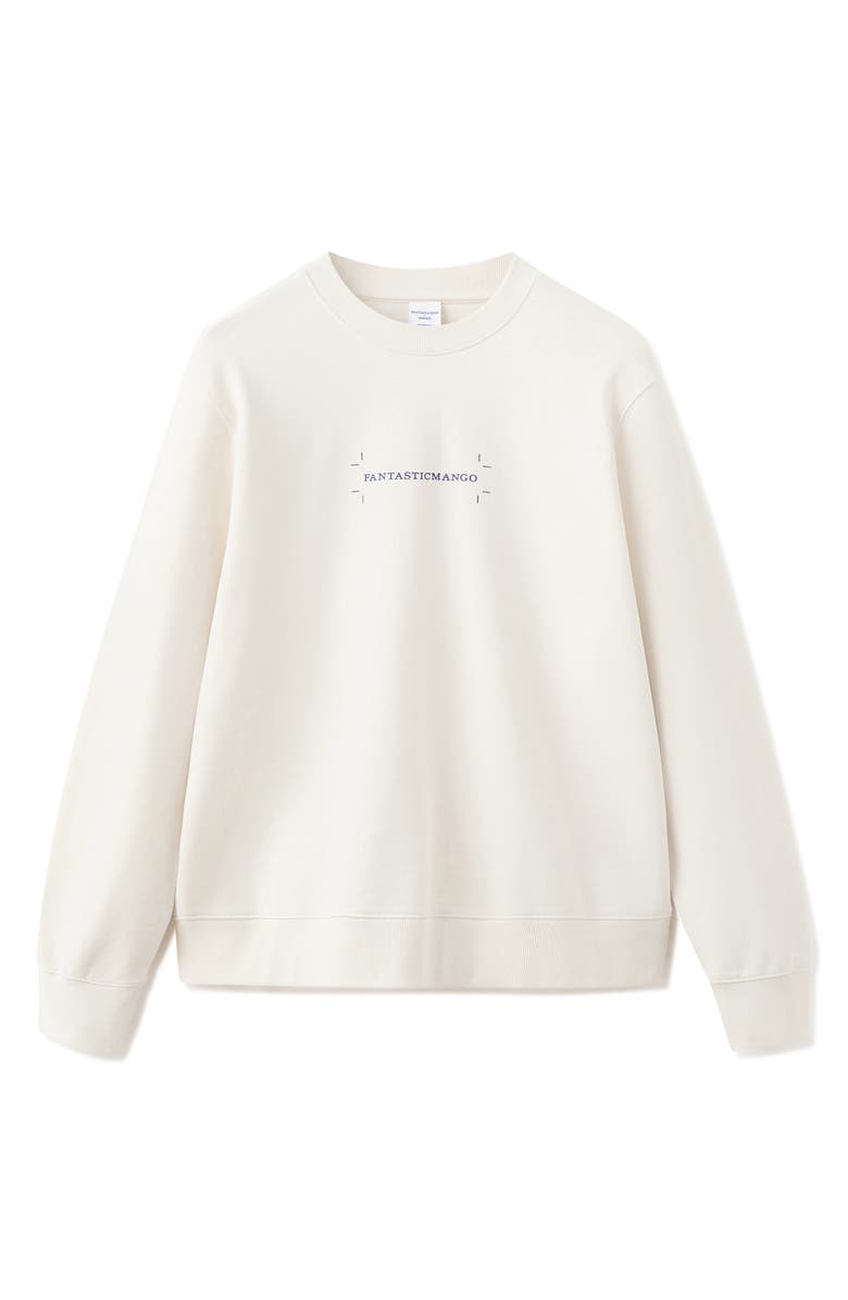 MANGO x Fantastic Man Logo Graphic Sweatshirt, Alternate, color, Off White