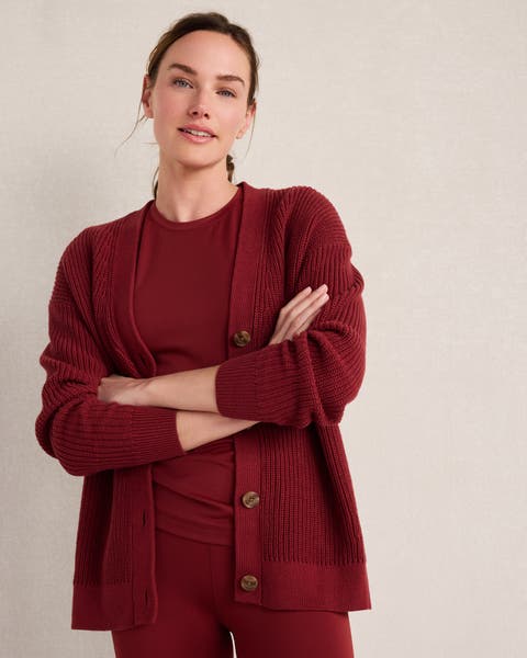 Organic Cotton Shaker Stitch Cardigan