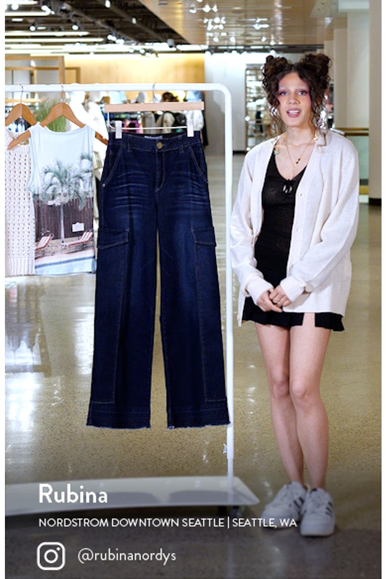 'Ab'Solution Skyrise Wide Leg Cargo Jeans video