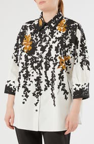 Marina Rinaldi Calao Cotton Button-Up Shirt
