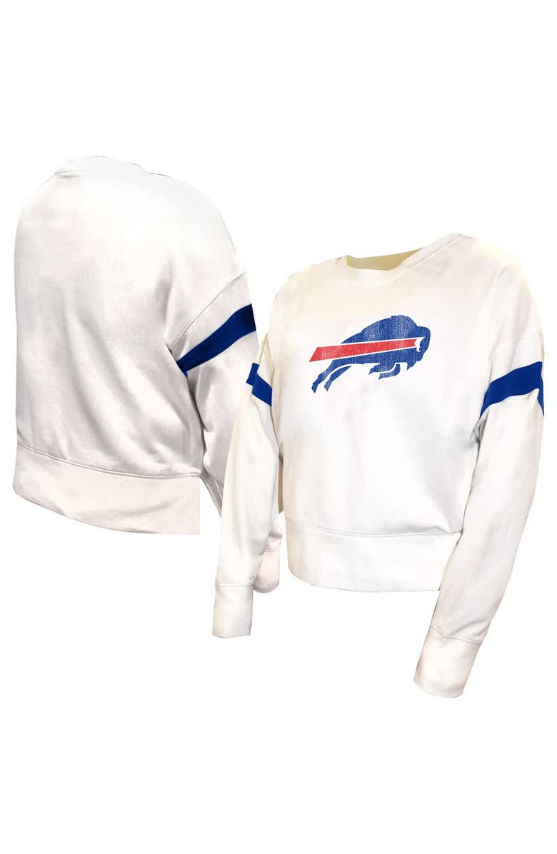 FANATICS Women's Fanatics  White Buffalo Bills Plus Size Fleece Pullover Sweatshirt, Main, color, White