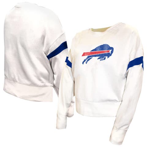 Women's Fanatics  White Buffalo Bills Plus Size Fleece Pullover Sweatshirt
