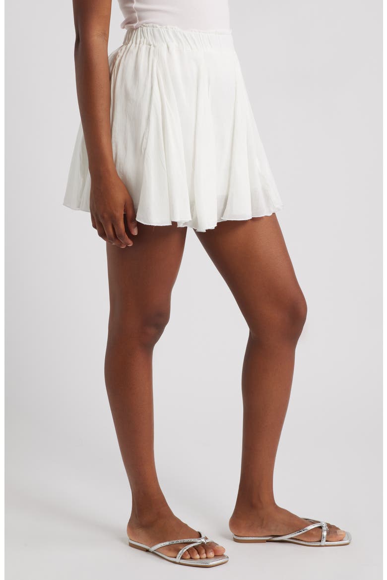 Flippy Cotton Miniskirt, Alternate, color, IVORY