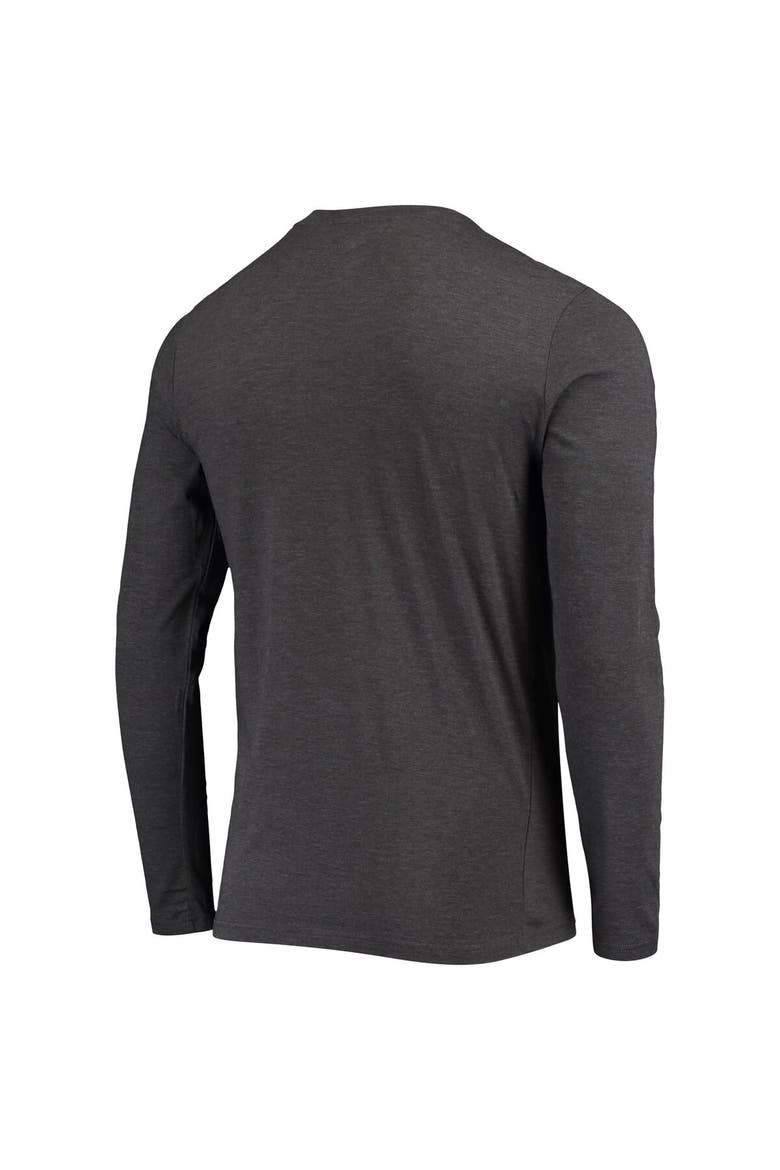 Men's Concepts Sport Black/Heathered Charcoal Appalachian State Mountaineers Meter Long Sleeve T-Shirt & Pants Sleep Set, Alternate, color, Black
