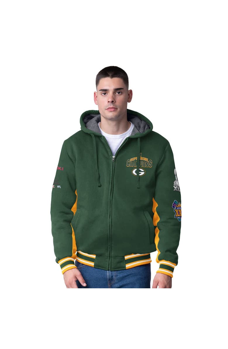 G-III Extreme Men's G-III Extreme Green Green Bay Packers No Huddle Commemorative Full-Zip Hoodie Jacket, Main, color, Green