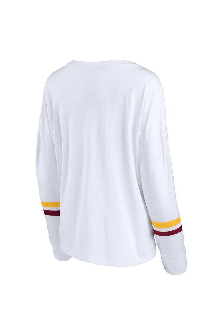 Women's Fanatics Branded White Minnesota Golden Gophers Retro Power Striped Long Sleeve T-Shirt, Alternate, color, White