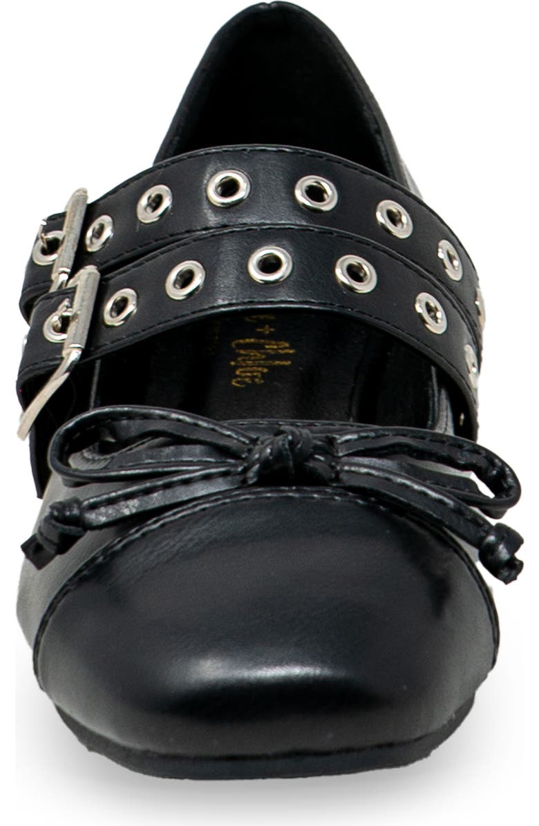 CHASE AND CHLOE Double Moto Belt Strap Ballet Flat, Alternate, color,