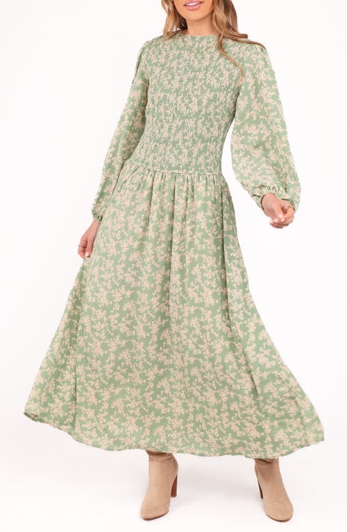 Petal And Pup Petal & Pup Ashara Long Sleeve Maxi Dress In Green
