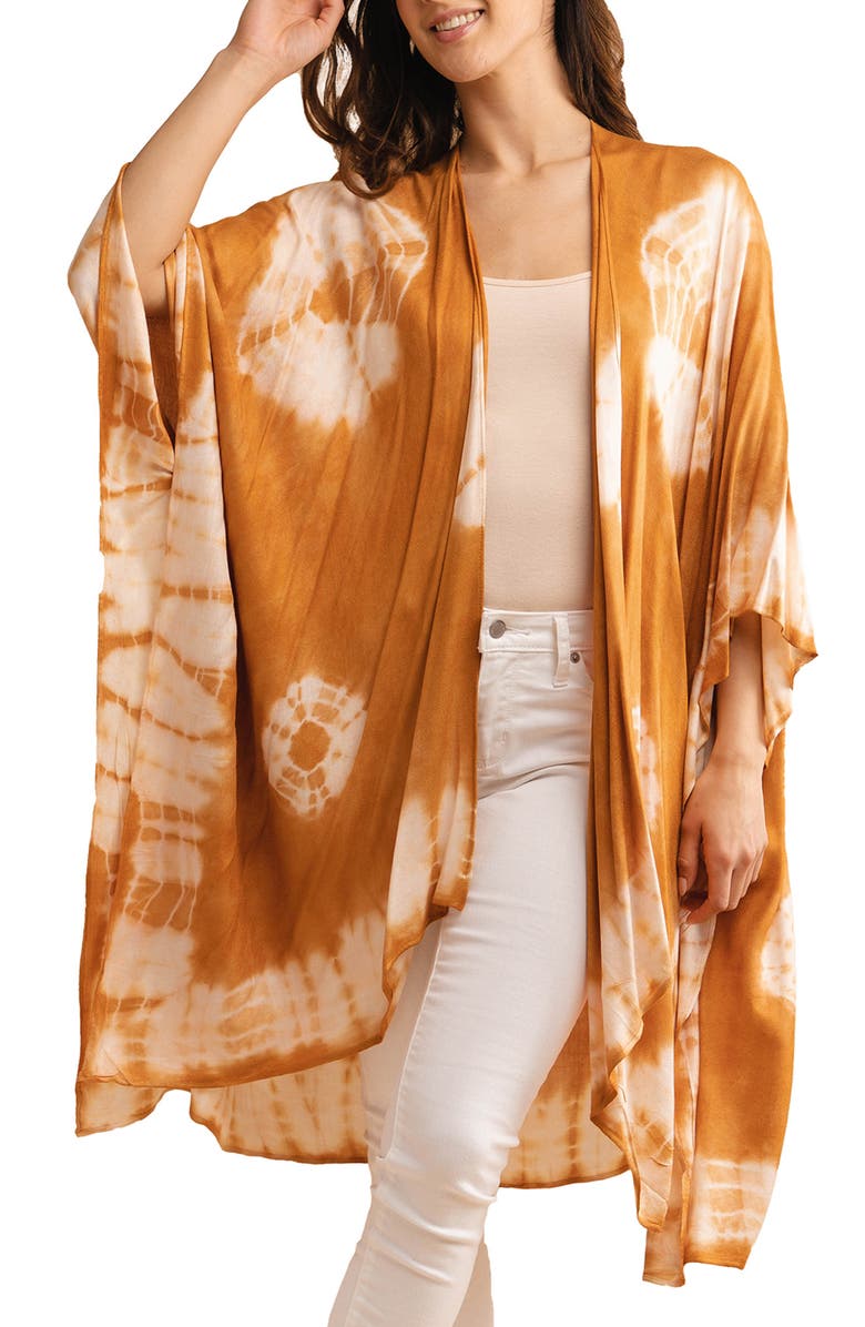 SAACHI Tie Dye Ruana, Main, color, Sienna