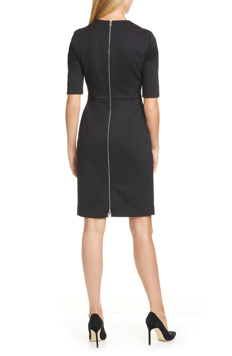 BOSS Daxine Textured Sheath Dress, Alternate, color,