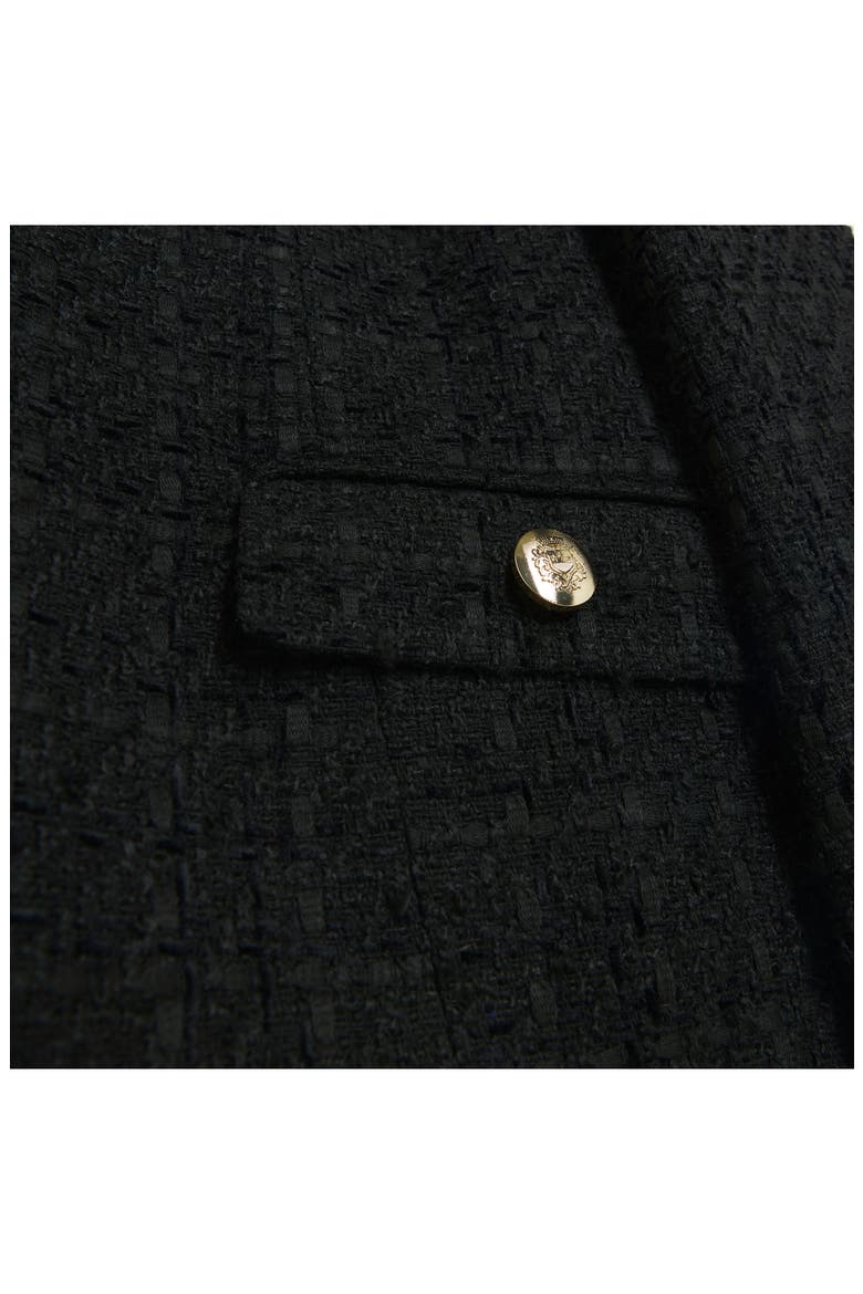 Bouclé Blazer, Alternate, color, BLACK