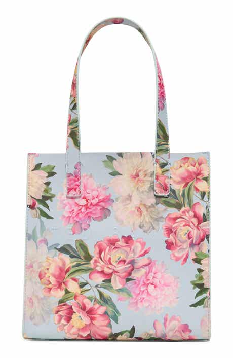 Small Seacon Floral Faux Leather Tote