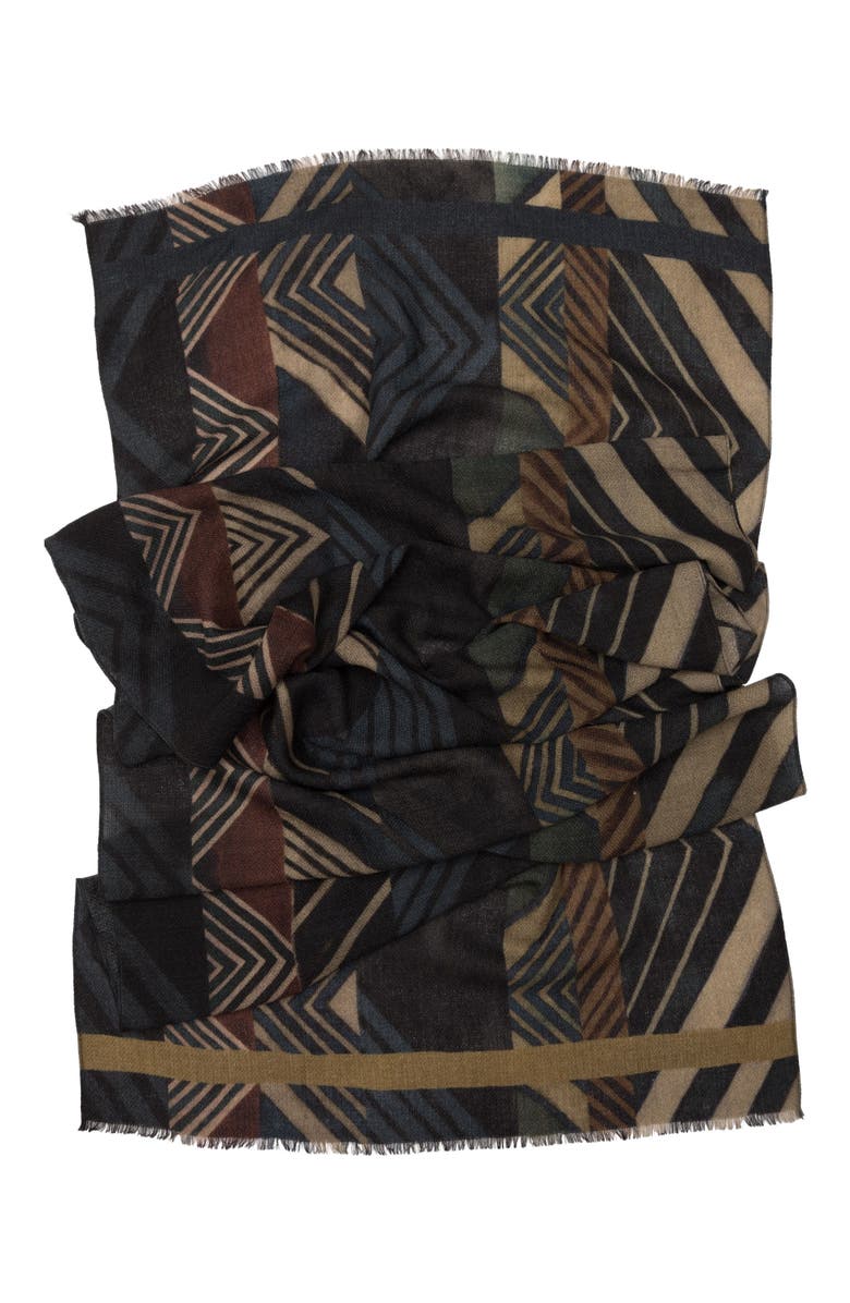 Elizabetta Corvara - Wool Scarf, Alternate, color, Charcoal