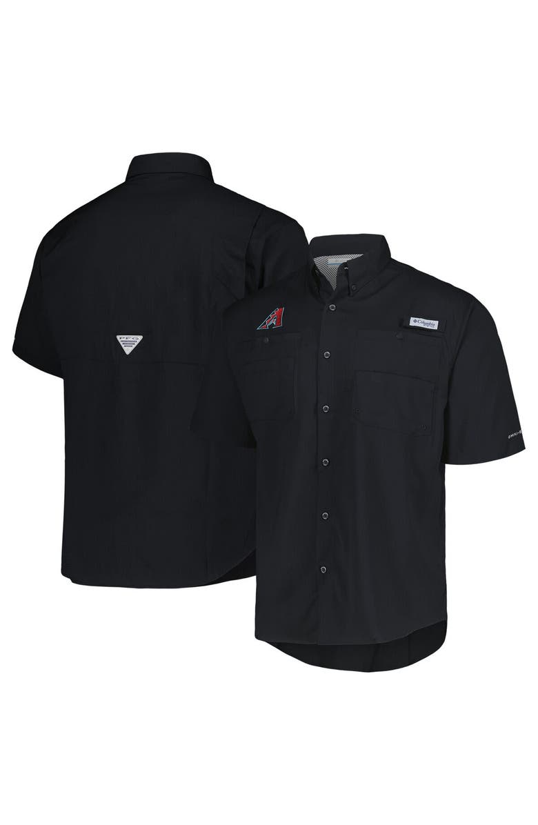 Columbia Men's Columbia Black Arizona Diamondbacks Tamiami Omni-Shade Button-Down Shirt, Main, color, Black