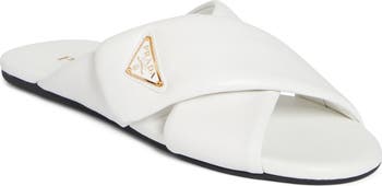 Prada Logo Crisscross Slide Sandal (Women) | Nordstrom