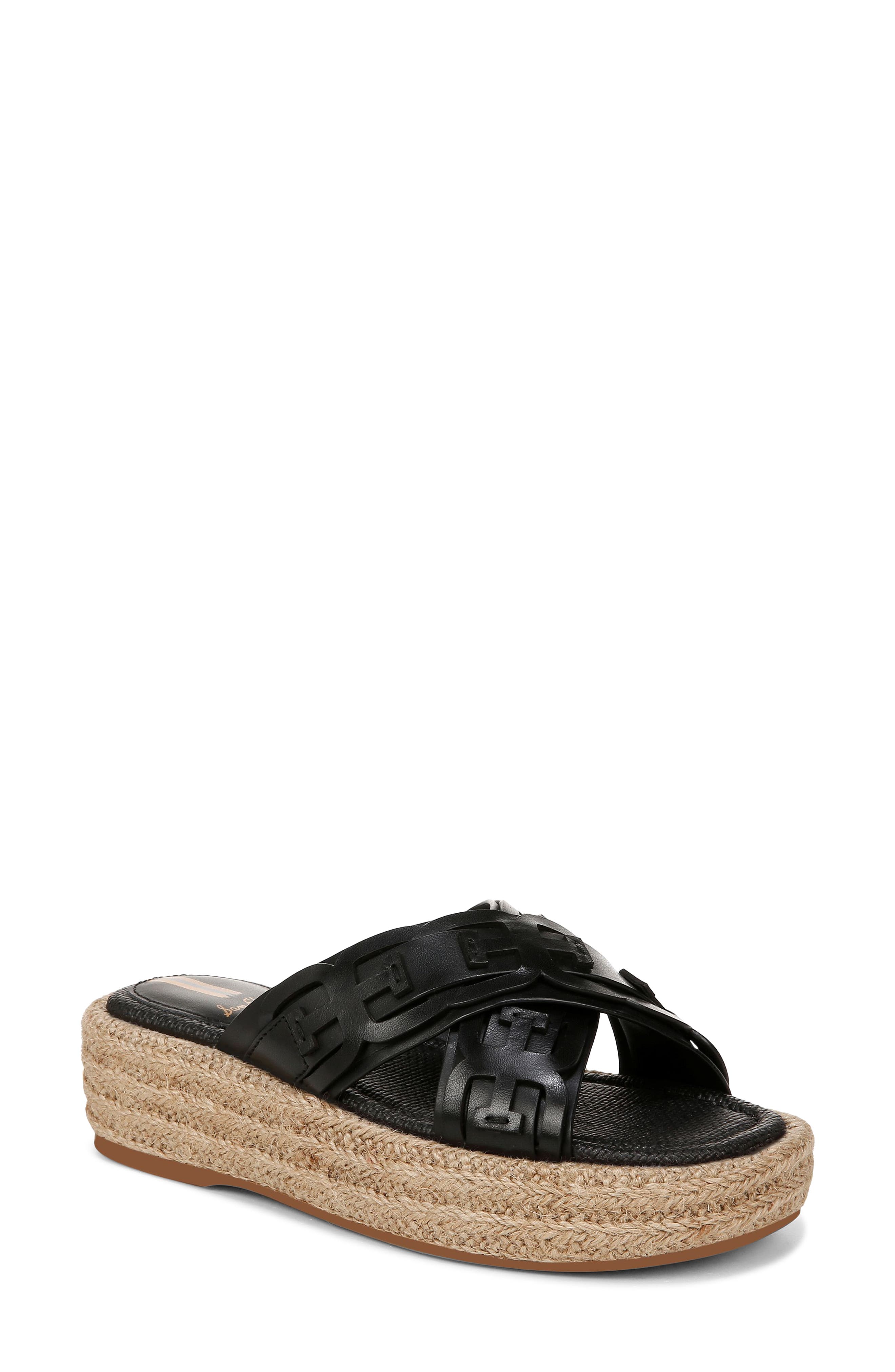 Sam Edelman Pria Espadrille Platform Wedge Slide Sandal