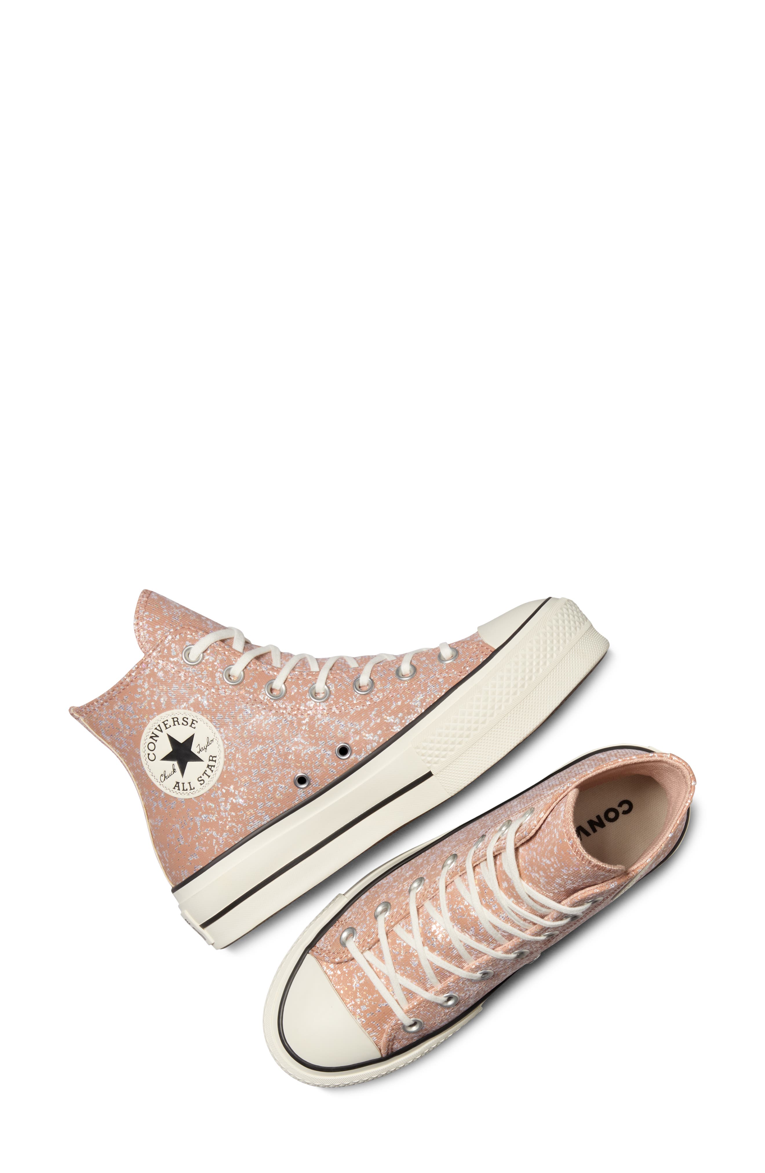 Chuck Taylor® All Star® Lift High Top Sneaker, Alternate, color, DUSTY CINDER/ EGRET/ BLACK