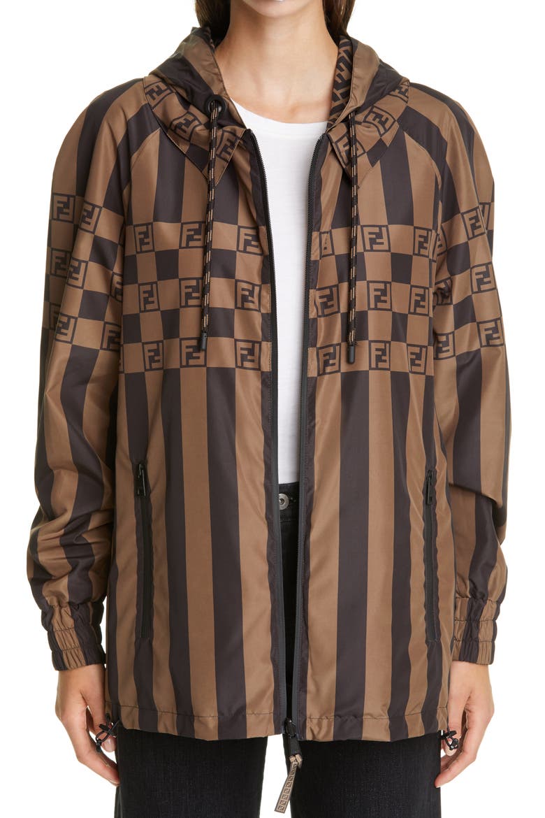 FF Logo Reversible Jacket, Main, color, F13IZ TABACCO/ MORO