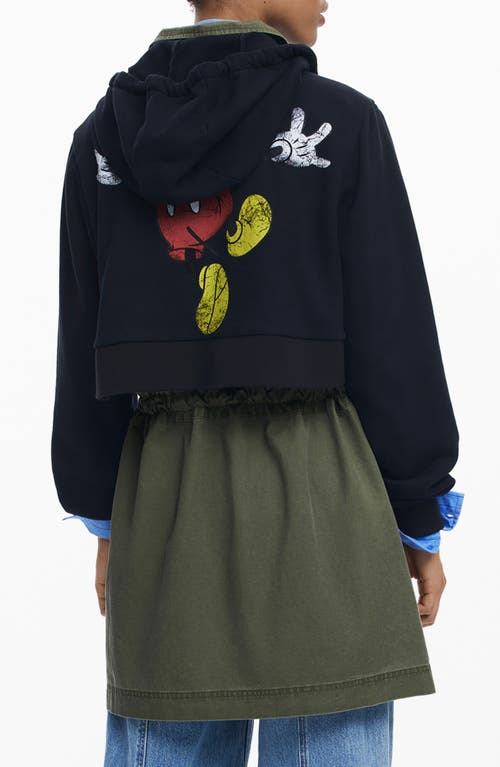 Desigual Mickey™ Combined Parka In Green