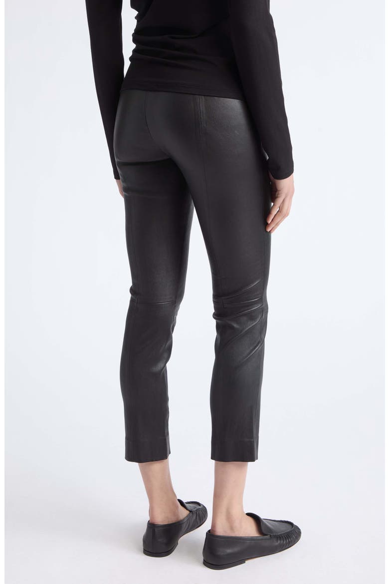 Leather Crop Leggings, Alternate, color, BLACK